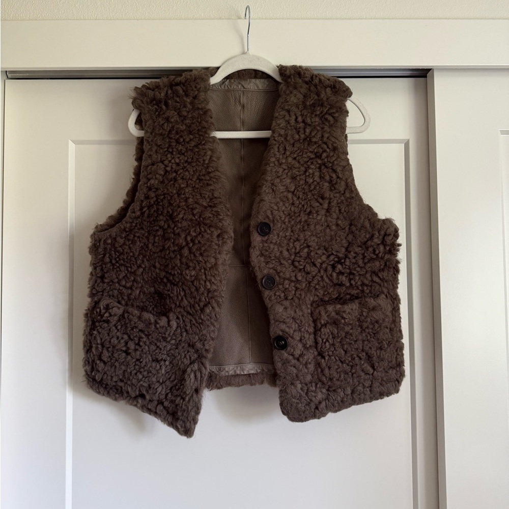 Cozy Brown Shearling Vest